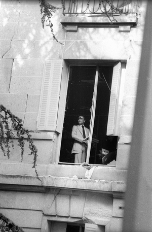 Explosion at Yves Mourousi's home, 1978 (photo)