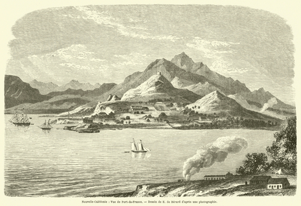 Nouvelle-Caledonie, Vue de Port-de-France (engraving)