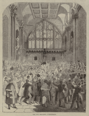 The City Election, Guildhall (engraving)