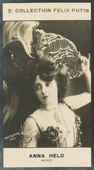 Anna Held, Artiste, 1874 (b/w photo)