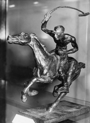 'The Polo Player' by Renee Sintenis (b/w photo)