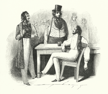 Pictures of Popular People: Gentlemen Debtors in the Queen's Bench (engraving)