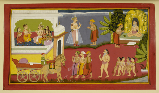 Romapada sends a messenger, 1712 (miniature)