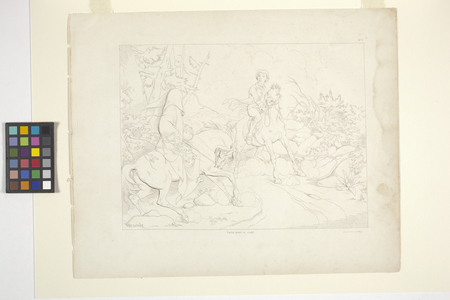 Illustrations Of The Legend Of Sleepy Hollow, Plate 5 (lithograph)