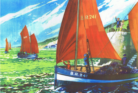The fishermen, From a Folio of Colour school posters, c.1940-1950 (colour litho)