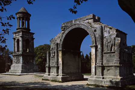 The triumphal arch at Glanum, Les Antiques, St-Remy, France (photo)