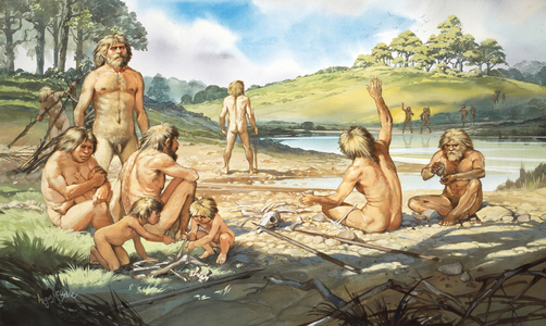 Homo neanderthalensis in action at Swanscombe