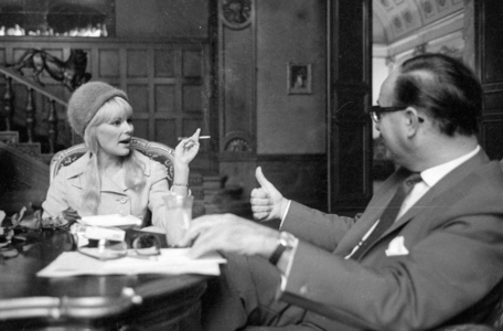 Elke Sommer in Berlin, 1966 (b/w photo)