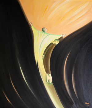 Through our union with Christ we are lifted up to the Father. Our union is more perfect, the more we resemble Christ in love., 2000 (oil on board)