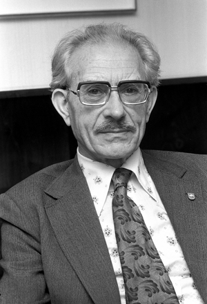 Oslo 19751001 author Alfred Hauge turns 60, and a book about him, called Alfred …, 1975 (photo)