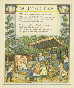 St James's Park (colour litho)