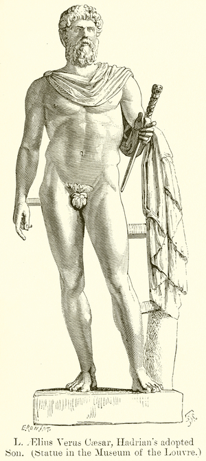 L. Aelius Verus Caesar, Hadrian's Adopted Son. (engraving)