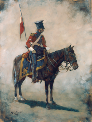 Red Guard Lancers 1815, 2008 (oil on board)