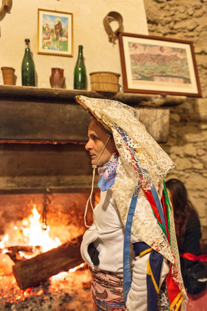 Dressing of the masks, the night before the celebration of Sant'Antonio Abate, Tricarico, 2019 (photo)