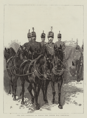 The Gun Carriage on which the Coffin was conveyed (engraving)