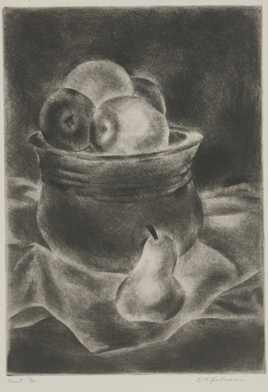 Fruit, 1942 (mezzotint)