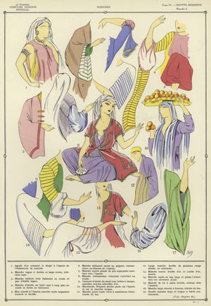 Costume Feminin Mondial (colour litho)