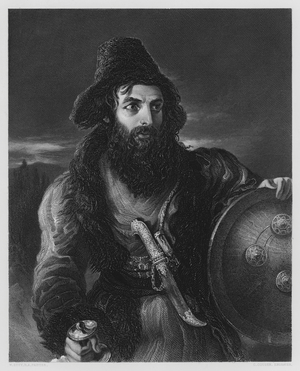 A Persian Warrior, from the picture in the Vernon Gallery (engraving)