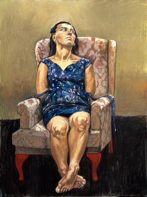 Sit, 1994 (Pastel on paper on aluminium)