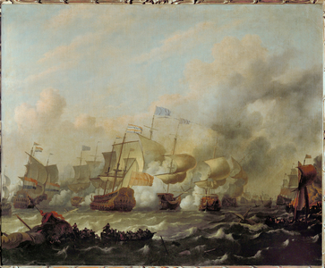 Last naval battle in the Dutch-English War … (painting on canvas)