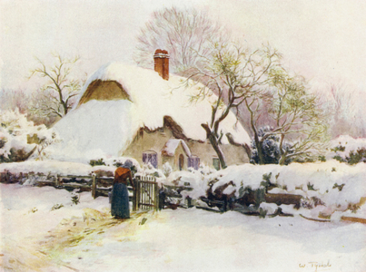 The New Forest: Cottage at Beaulieu Rails, near East Boldre (colour litho)