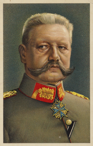 Paul von Hindenburg (colour litho)