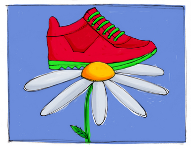 Red Sneakers, 2022 (Digital)