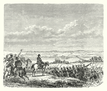 Napoleon crossing the Danube (engraving)
