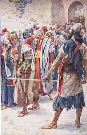 The captives of Babylon, illustration from 'Pictures That Teach The Crown Series ', 1920 (colour litho)