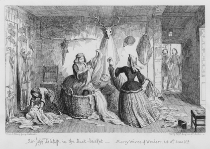 Sir John Falstaff in the Buck-basket (engraving)