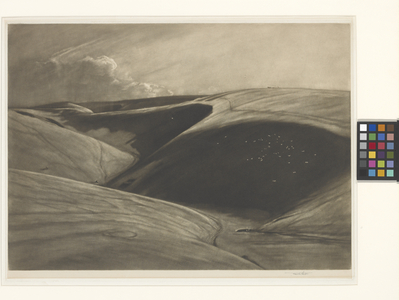 The Shadowed Valley (mezzotint on india paper chine collé)