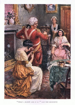 "What a handy jade it is" said the locksmith (colour litho)