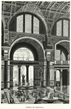 Baths of Caracalla, Rome (litho)