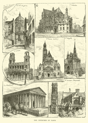The churches of Paris (engraving)