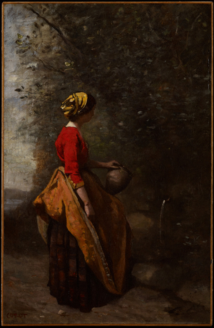 Peasant Girl at the Spring, c.1860-65 (oil on canvas)