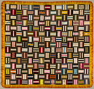 Bars Quilt, c.1880 (silk & velvet)