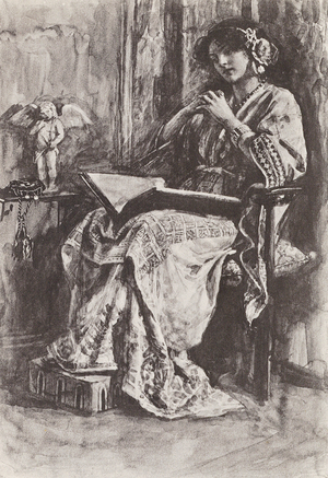 Illustration for The Story of Hereward, The Champion of England (litho)