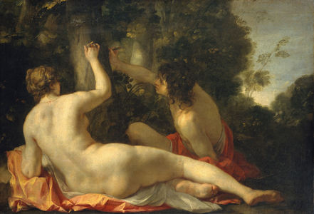 Angelica and Medoro, c.1630 (oil on canvas)