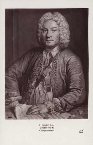 Francois Couperin, French Baroque composer, organist and harpsichordist (1668-1733) (engraving)