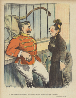 Illustration for Le Rire (colour litho)