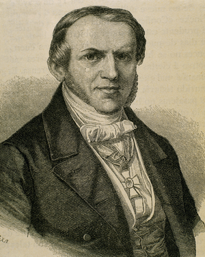 Robert von Patow (1804-1890), Prussian politician, Portrait (engraving)
