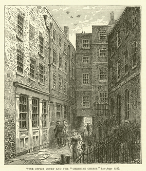 Wine Office Court and the "Cheshire Cheese" (engraving)