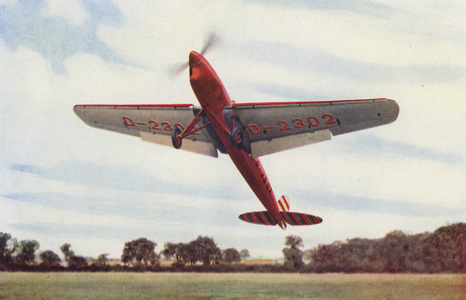 Heinkel Aeroplane with slots and flaps (colour photo)