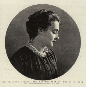 Mr Stanley's Wedding, Miss Dorothy Tennant, the Bride-Elect (engraving)