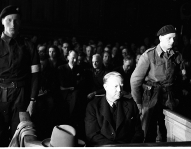 Oslo 19450526. The Landssvik case against Vidkun Quisling, which surrendered …, 1945 (photo)
