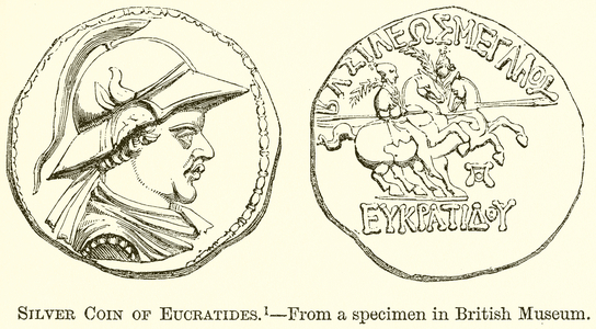 Silver Coin of Eucratides (engraving)