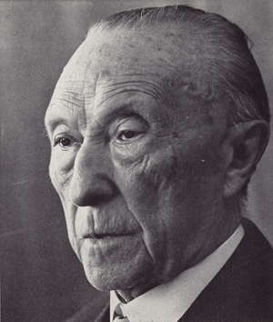 Konrad Adenauer (b/w photo)
