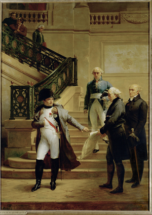 Napoleon on the stairs of the Conseil d'Etat … (oil on canvas)