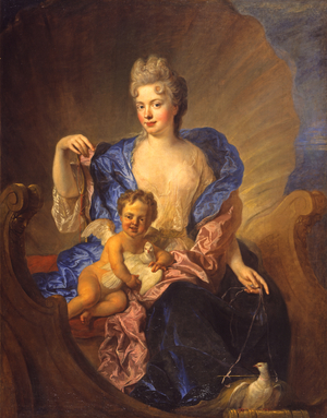 The Countess von Cosel and Her Son as Venus and Cupid, circa 1712-1715 (oil on canvas)