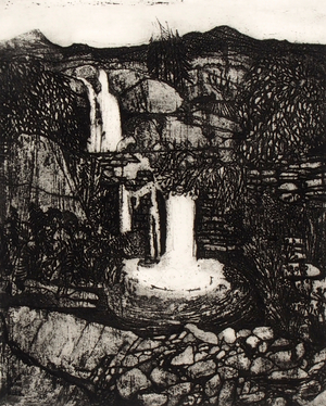 Waterfalls, 1969 (etching and aquatint)